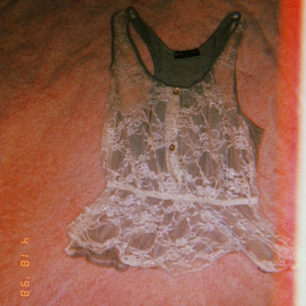 Love to Love floral lace tank top